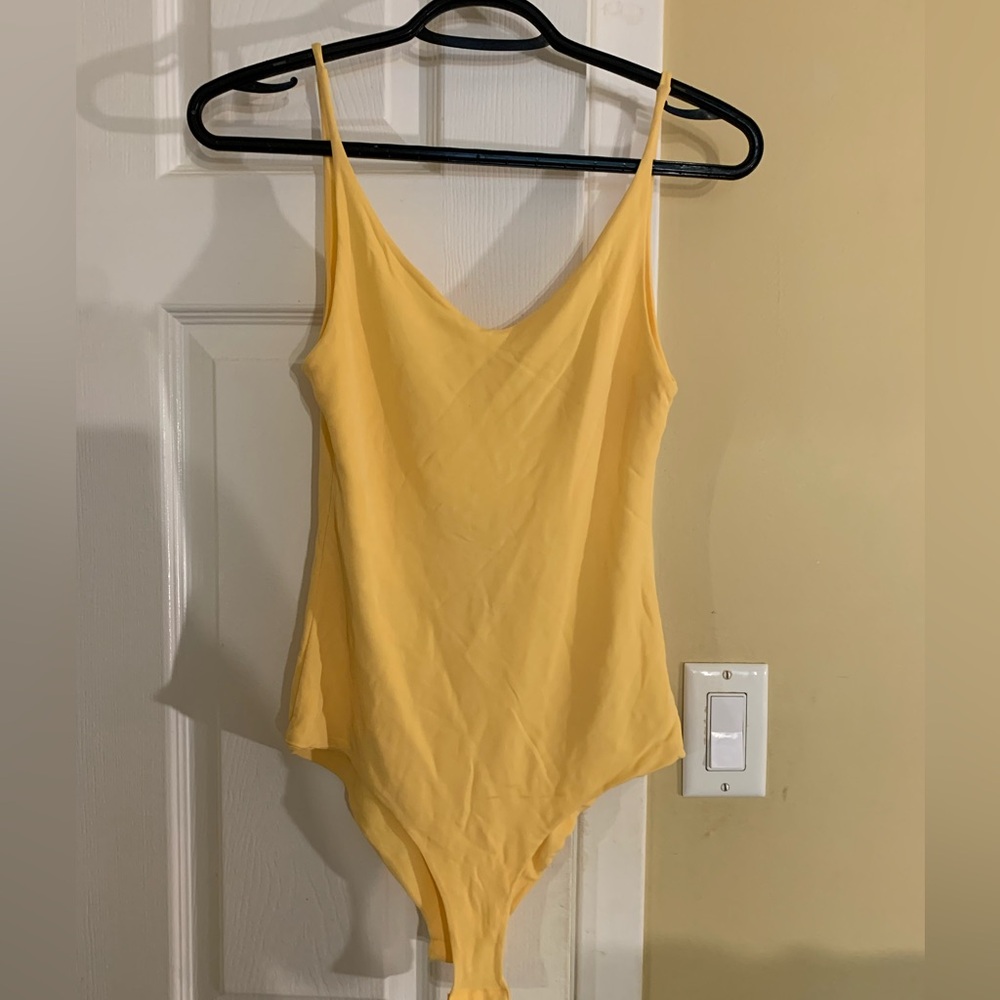 Acne studios yellow bodysuit